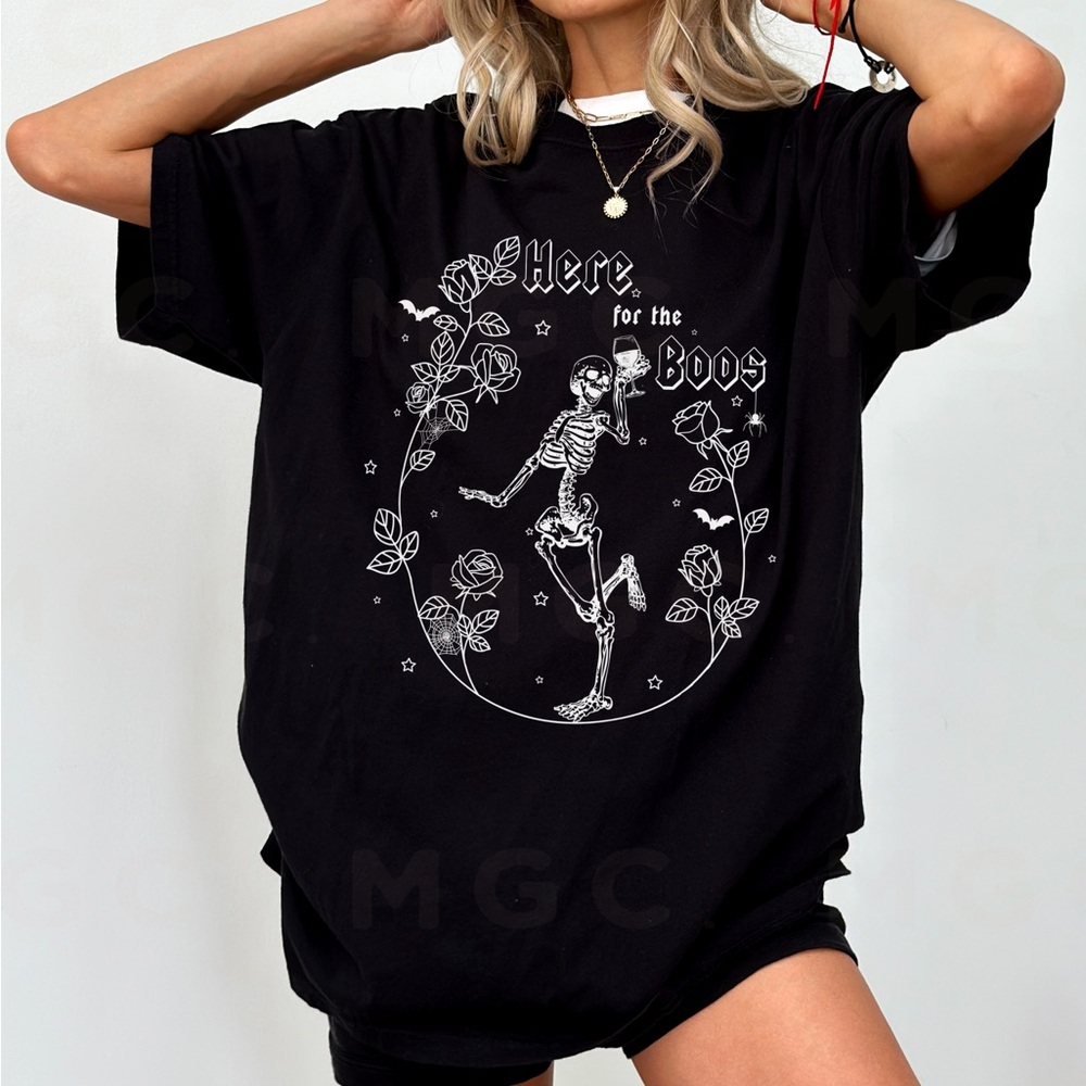 🚨 SALE 🚨 Comfort Colors Here For the Boos Halloween Graphic Tee